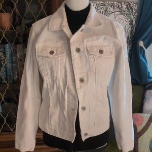 Eddie Bauer Classic White Jean Jacket